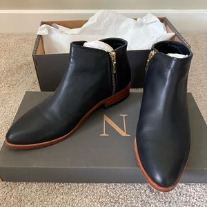 Nisolo Lana Ankle Boots in Black Leather Size 6.5